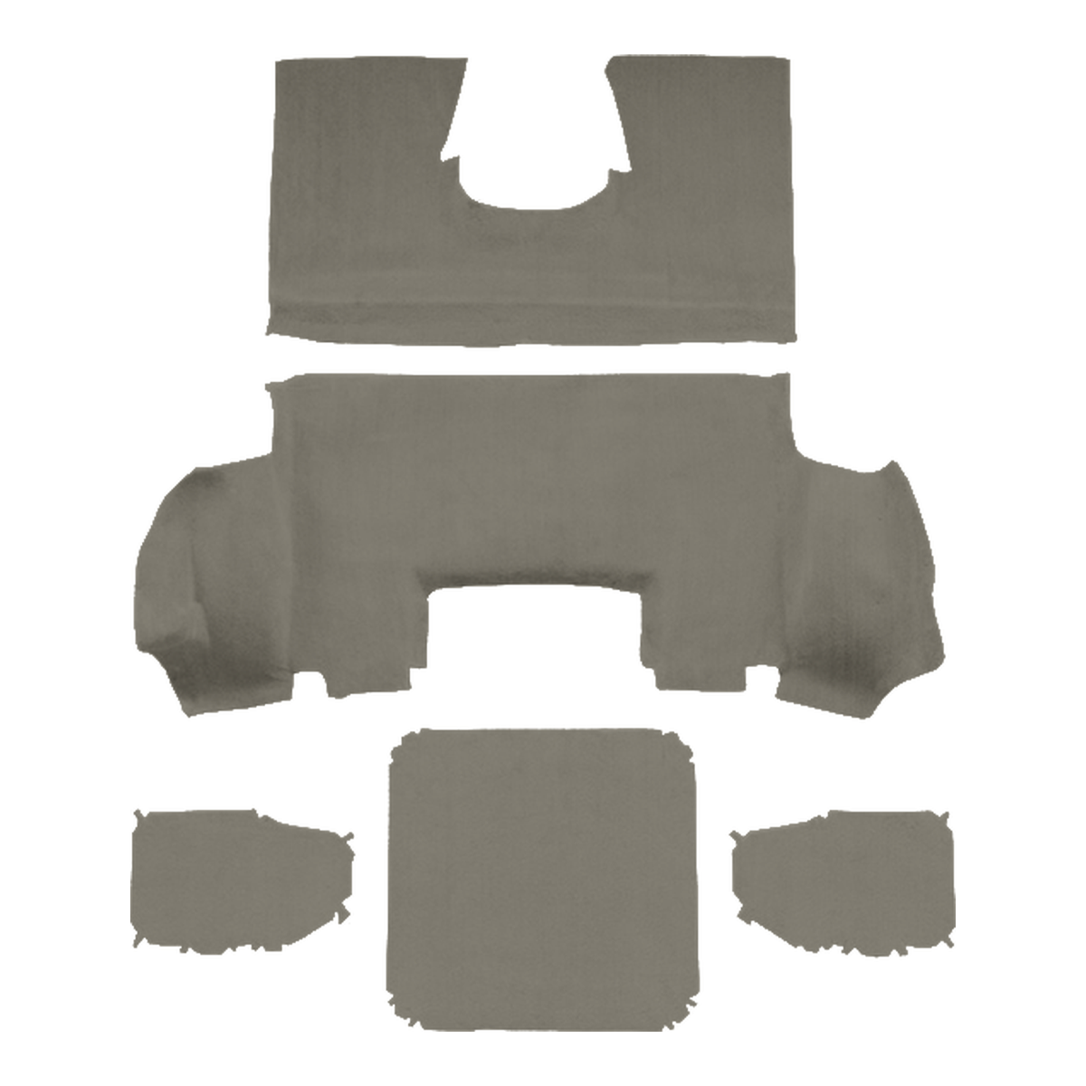 1997-2004 Chevy Corvette Coupe Rear Cutpile Molded Replacement Carpet Kit w/ Mass Backing - 5-Piece - product image