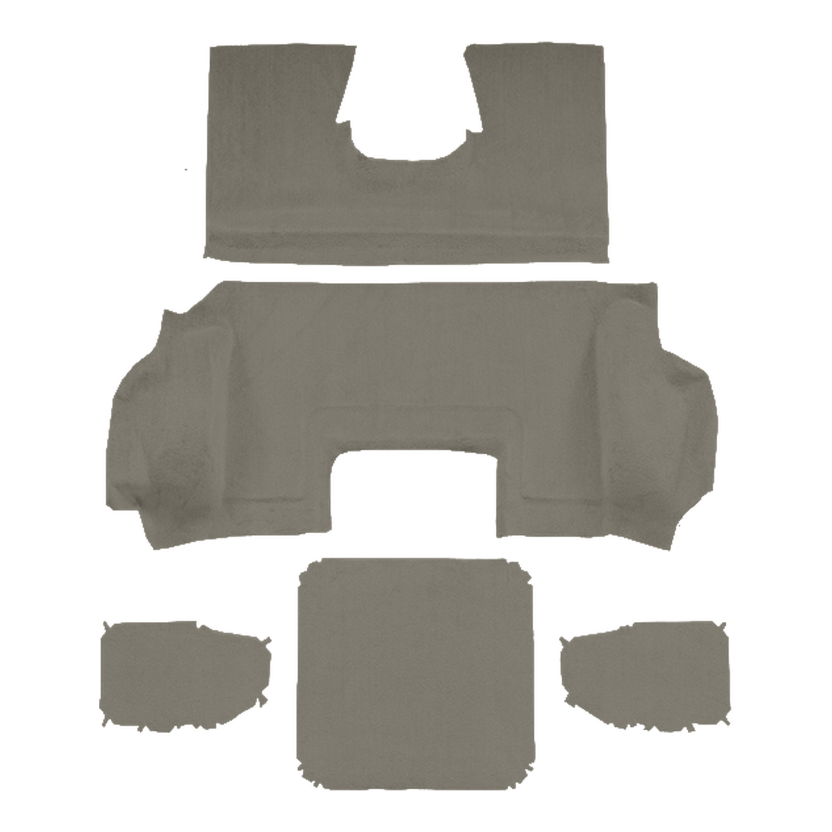 1998-2000 Chevy Corvette Conv Rear Cutpile Molded Replacement Carpet Kit w/ Mass Backing - 5-Piece - product image