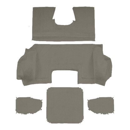 1998-2000 Chevy Corvette Conv Rear Cutpile Molded Replacement Carpet Kit w/ Mass Backing - 5-Piece - product image