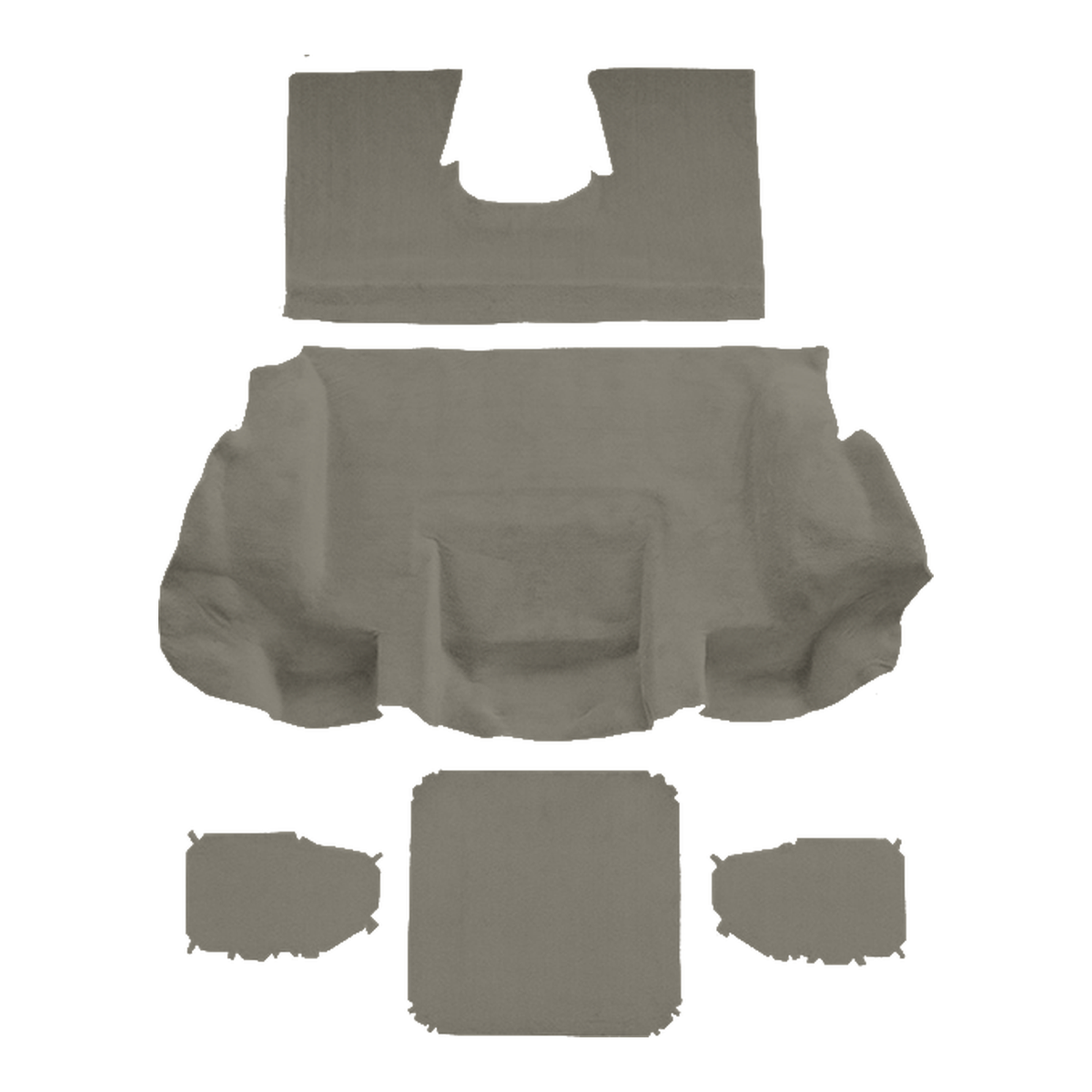 2001-2004 Chevrolet Corvette Convertible Rear with Pad Cutpile Molded Replacement Carpet Kit - 5-Piece - product image