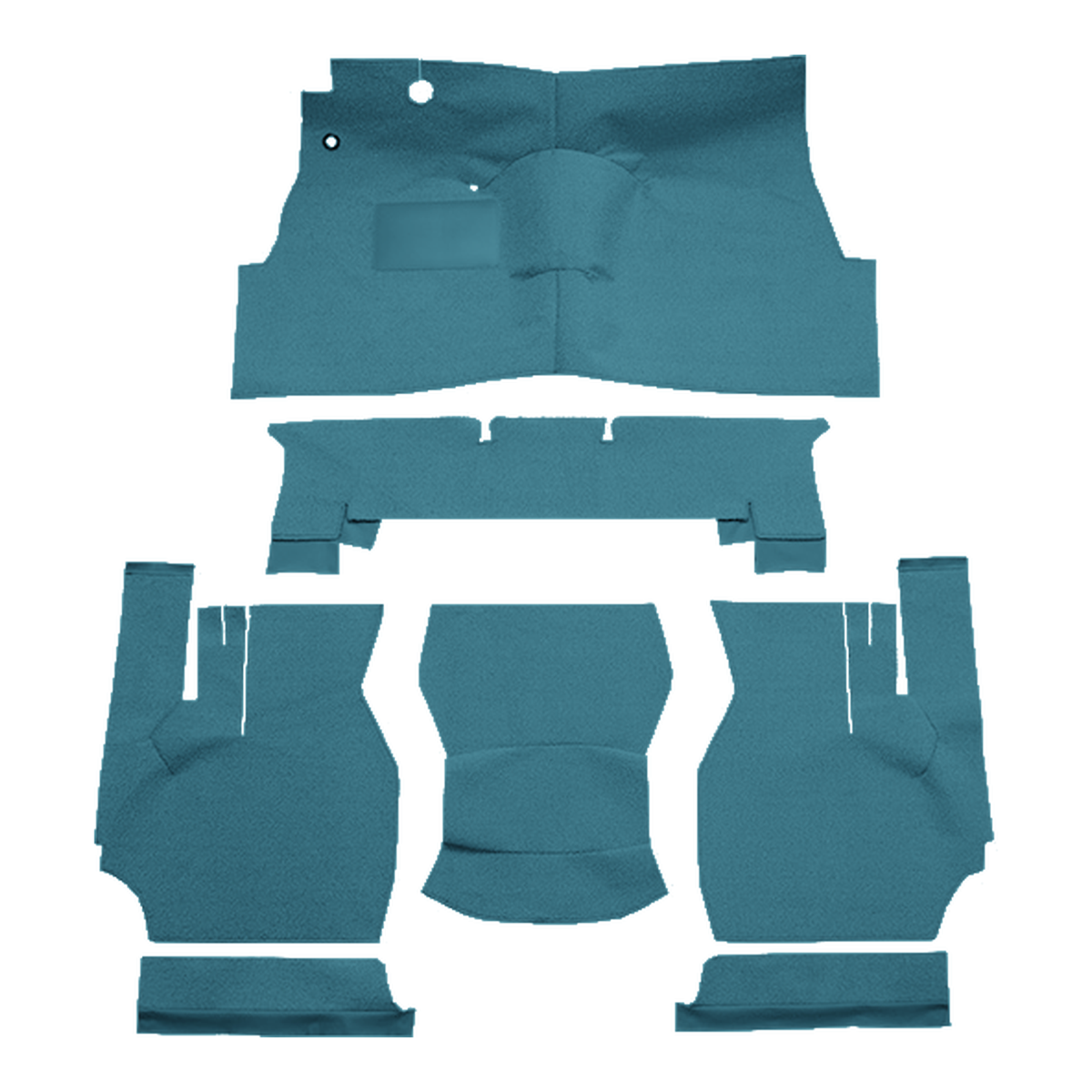 1957-1958 Cadillac DeVille 2DR Coupe Loop Replacement Carpet Kit - 7-Piece - product image