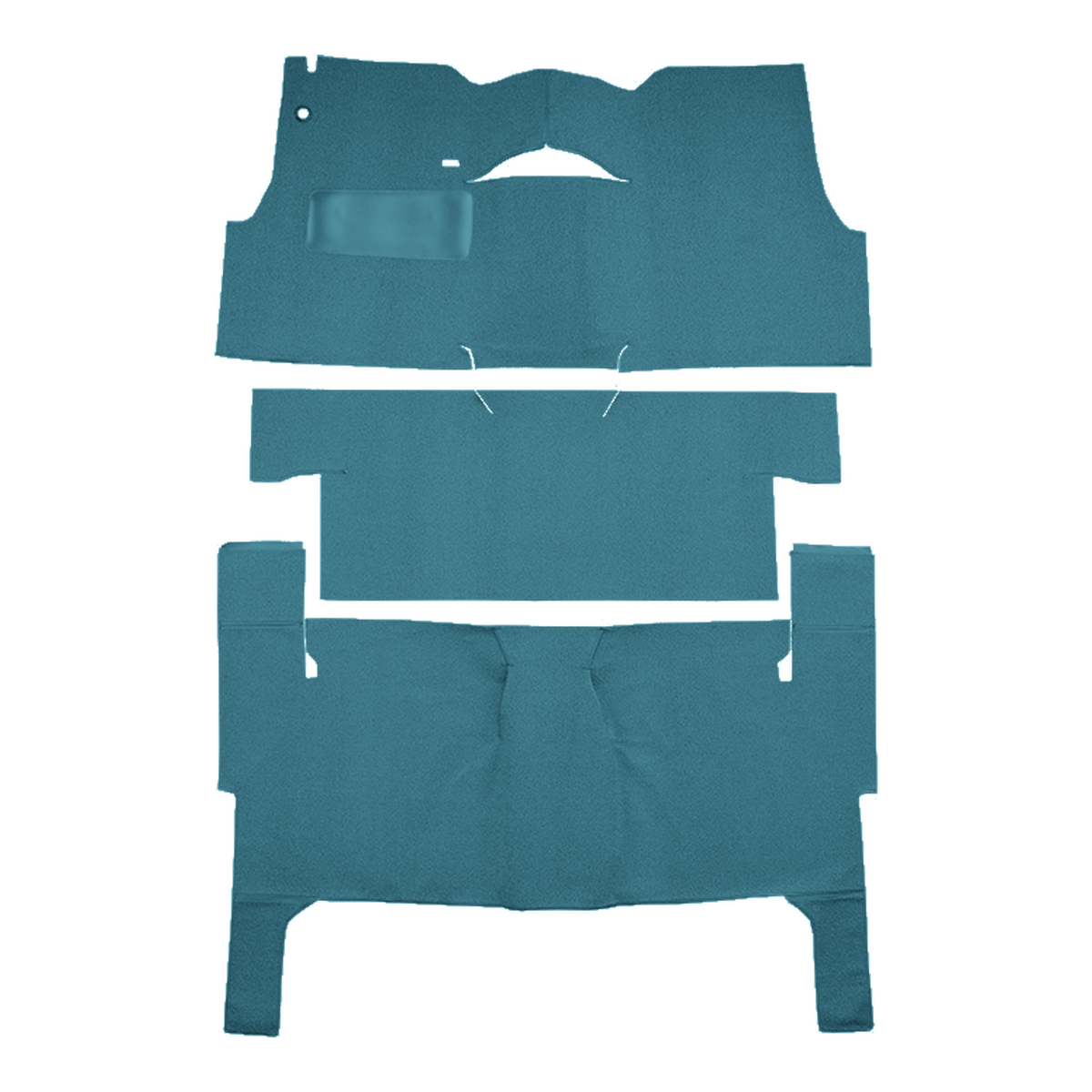 1955 Chevrolet Bel Air Nomad 2DR Wagon Bench Seat Pass Area Loop Replacement Carpet Kit - 3-Piece - product image
