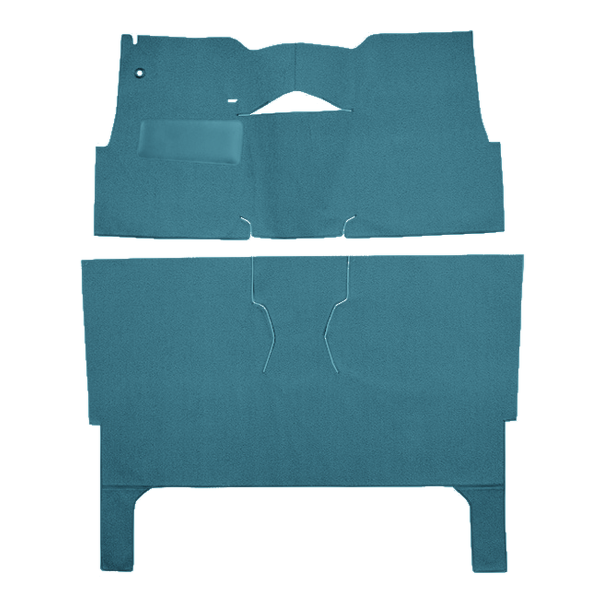 1957 Chevrolet One-Fifty Series 2DR Wagon Bucket Seat Pass Area Loop Replacement Carpet Kit - 2-Piece - product image