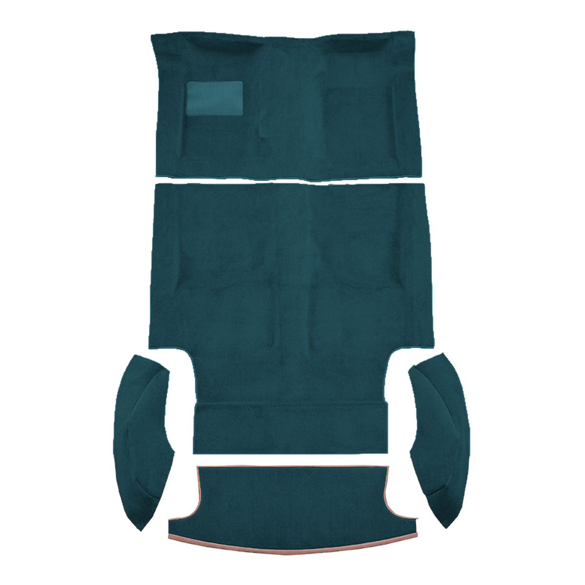 1969-1970 American Motors AMX Hurst 4spd Complete Cutpile Molded Replacement Carpet Kit - 5-Piece - product image