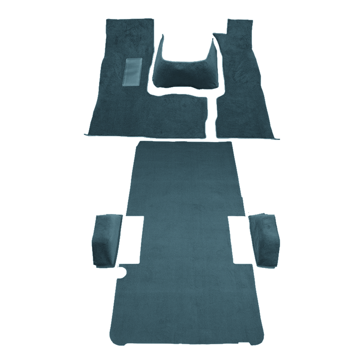 1978-1980 Dodge B200 Long ext Van w/ Engine Cover Fits 127 WB Cutpile Replacement Carpet Kit - 6-Piece - product image