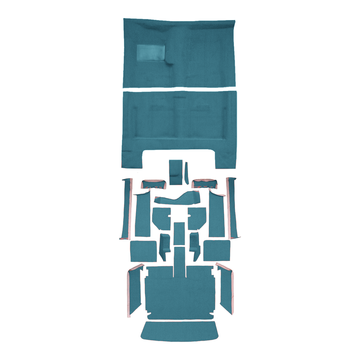 1967 Dodge Charger 4spd Complete Loop Molded Replacement Carpet Kit - 22-Piece - product image