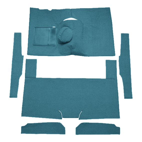1960-1965 Ford Ranchero 4spd Bench Seat 6 Cylinder Cut & Sewn Loop Carpet - 6 Piece