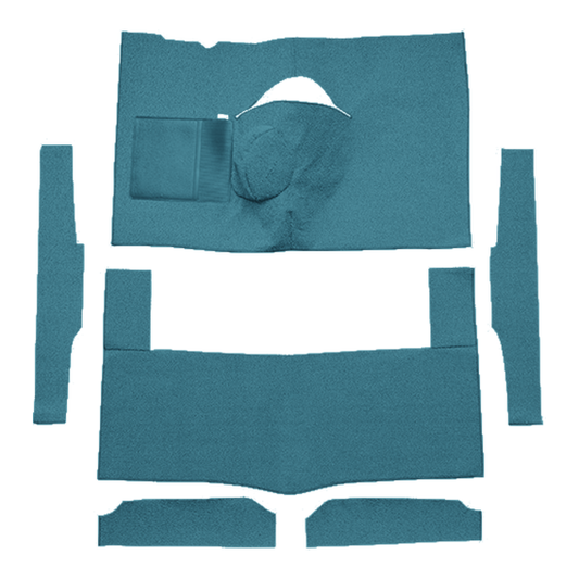 1963-1965 Mercury Comet 2DR Hardtop 4spd Bench Seat 8 Cylinder Loop Carpet - 6 Piece