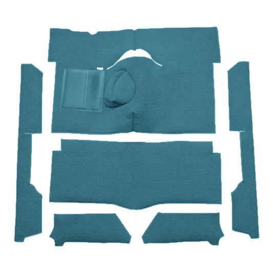1963-1965 Mercury Comet 2DR Convertible 4spd Bench Seat 8 Cylinder Loop Carpet - 6 Piece