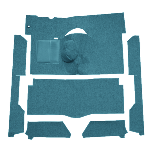 1963-1965 Mercury Comet 2DR Convertible 4spd Bench Seat 6 Cylinder Loop Carpet - 6 Piece
