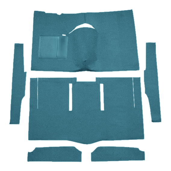 1963-1965 Mercury Comet 2DR Hardtop Auto Bucket Seat Cut & Sewn Loop Carpet - 6 Piece