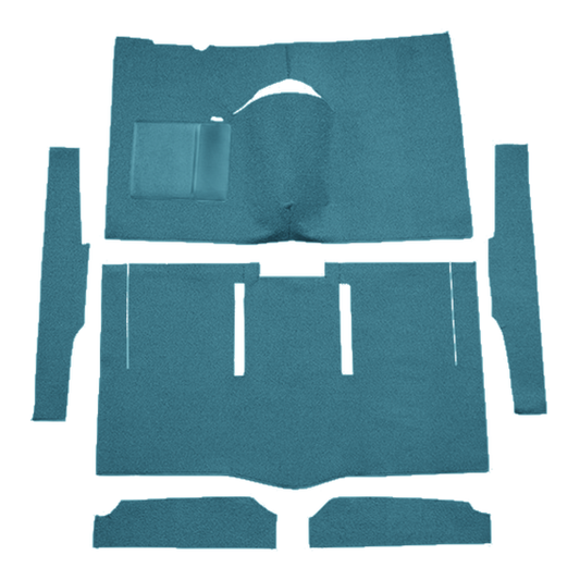 1963-1965 Mercury Comet 2DR Hardtop Auto Bucket Seat Cut & Sewn Loop Carpet - 6 Piece
