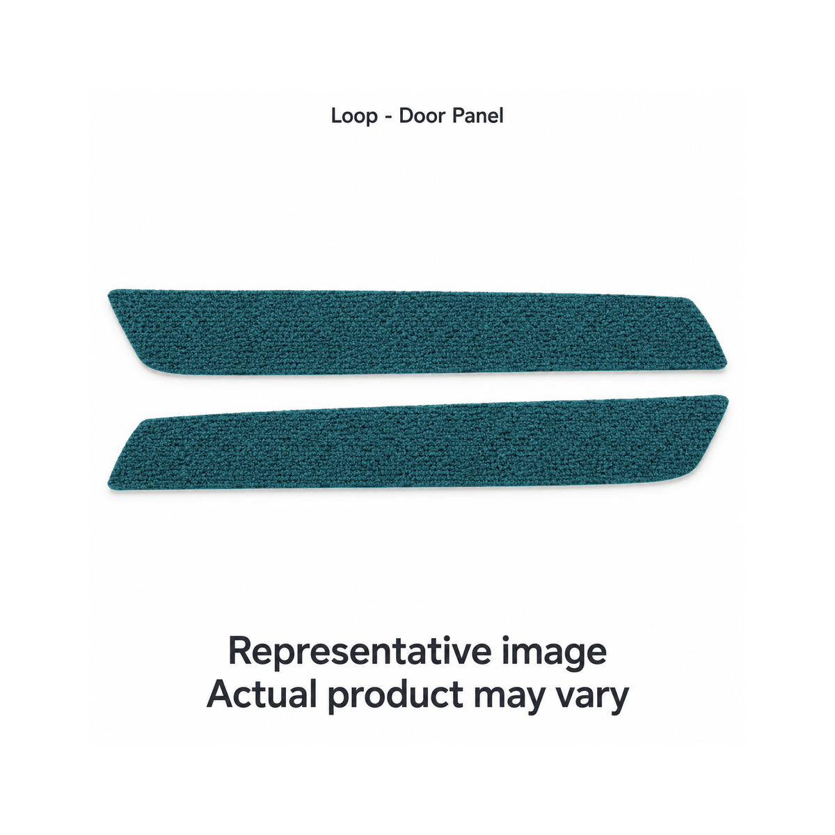 Representative illustration of 1969-1972 Pontiac Grand Prix Door Panel Inserts Loop Carpet - 2 Piece in 17 Bright Blue. Actual product may vary.