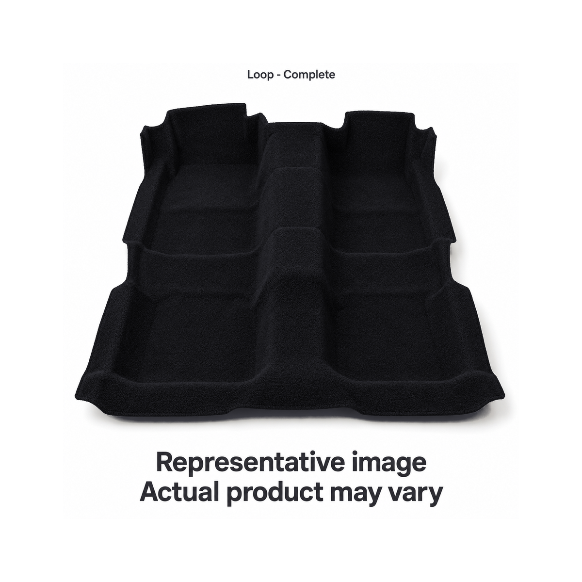 Representative illustration of 1971-1973 International 1210 Travelall Complete 4WD Loop Molded Carpet - 8 Piece in 01 Black. Actual product may vary.