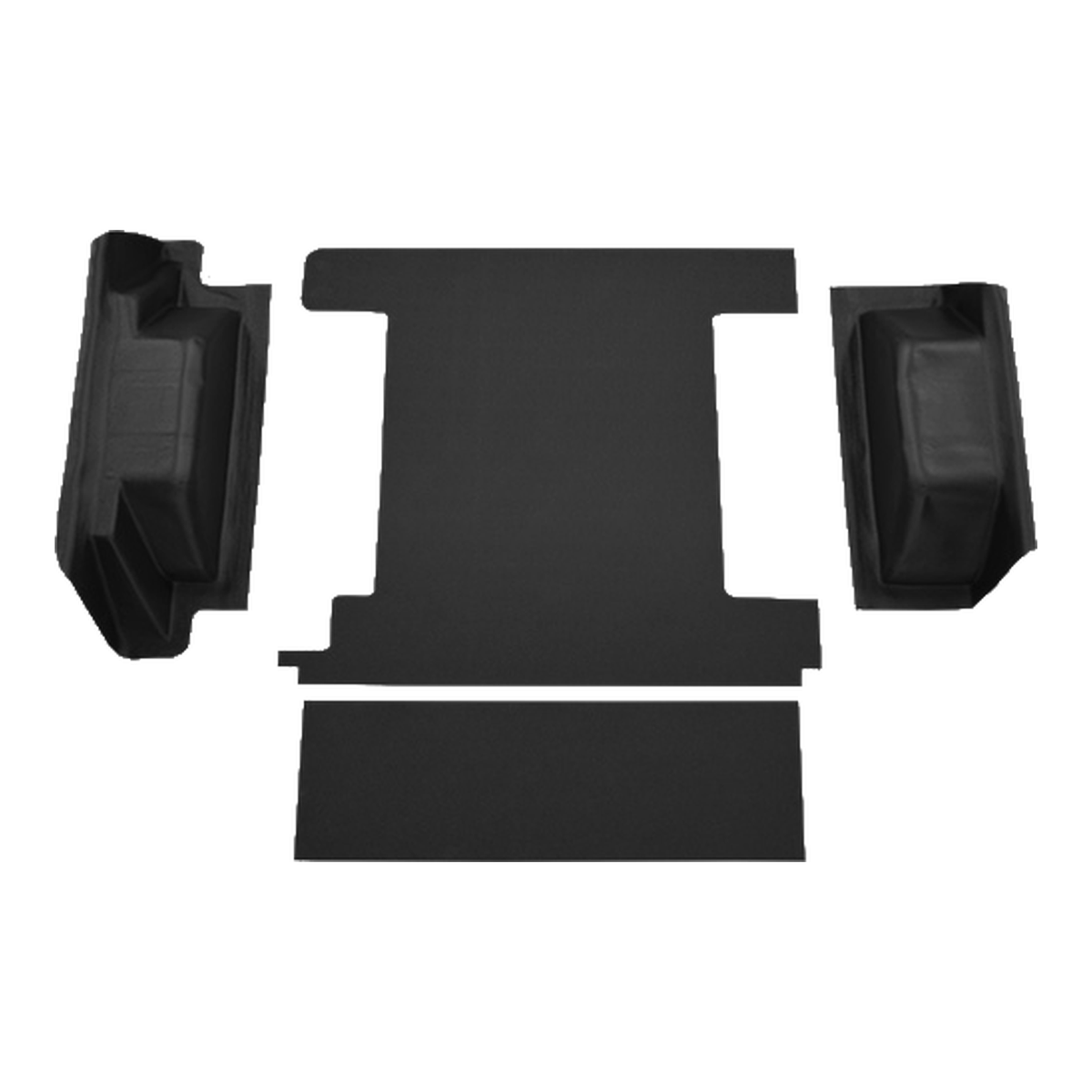 1966-1976 Ford Bronco 2 Tanks w/o Tailgate Lock Cargo Area Vinyl Flooring - 4-Piece - product image