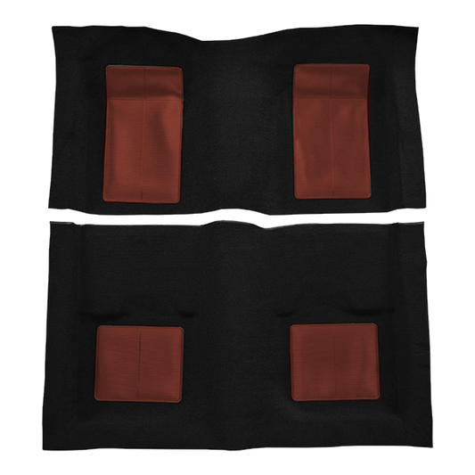 1969 Ford Mustang Mach I w/ 4 Maroon Ins w/o Shift Cut FB Nylon Replacement Carpet Kit - 2-Piece - product image