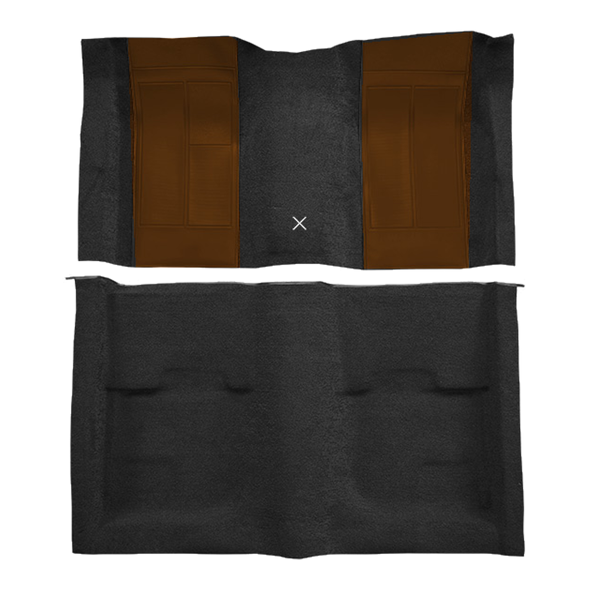 1970 Ford Mustang Mach 1 w/ 2 Ginger Ins w/ Shift Cut FB Nylon Molded Replacement Carpet Kit - 2-Piece - product image