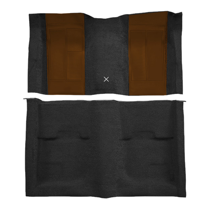 1970 Ford Mustang Mach 1 w/ 2 Ginger Ins w/ Shift Cut FB Nylon Molded Replacement Carpet Kit - 2-Piece - product image