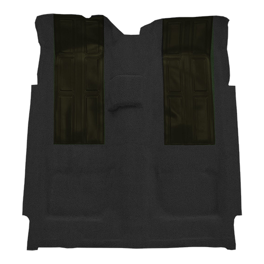 1972-1973 Ford Torino GT w/ 2 Dark Green Inserts 2DR 4spd Loop Molded Replacement Carpet Kit - 1-Piece - product image