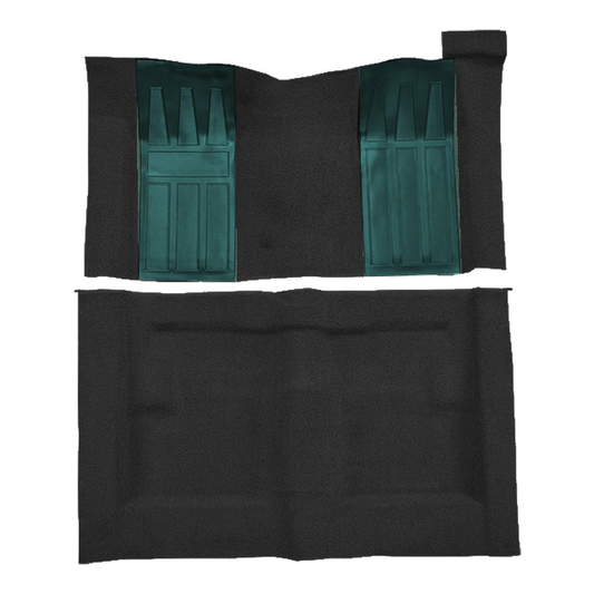 1969-1971 Ford Torino GT 2DR HT/FB Auto w/ 2 Aqua Ins Loop Molded Replacement Carpet Kit - 2-Piece - product image