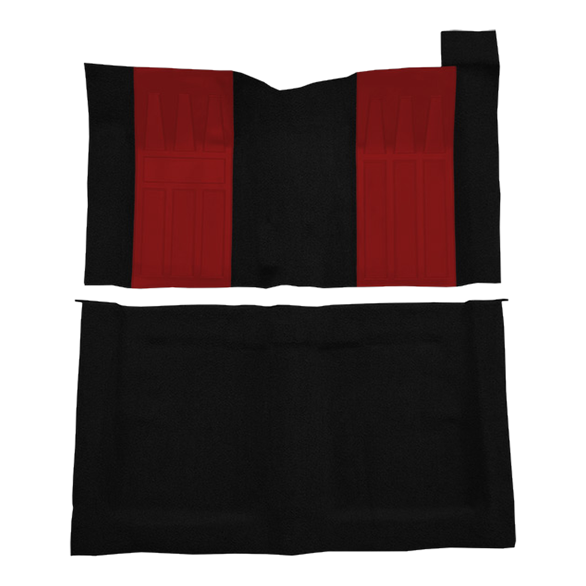 1969 Ford Torino GT 2DR HT/Fastback 4spd w/ 2 Red Inserts Loop Molded Replacement Carpet Kit - 2-Piece - product image
