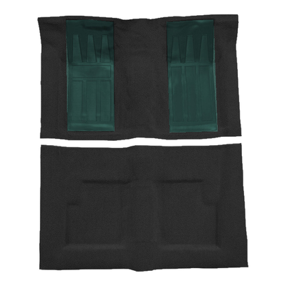 1969-1971 Ford Torino GT 2DR Conv Auto w/ 2 Aqua Inserts Loop Molded Replacement Carpet Kit - 2-Piece - product image