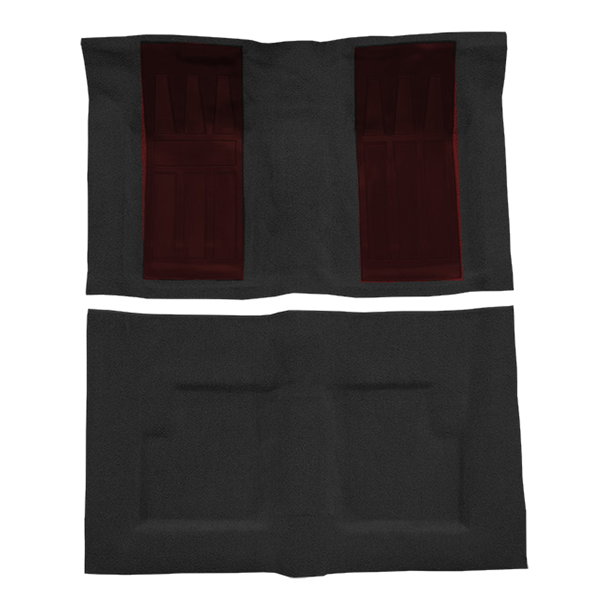 1969-1971 Ford Torino GT 2DR Conv Auto w/ 2 Maroon Ins Loop Molded Replacement Carpet Kit - 2-Piece - product image