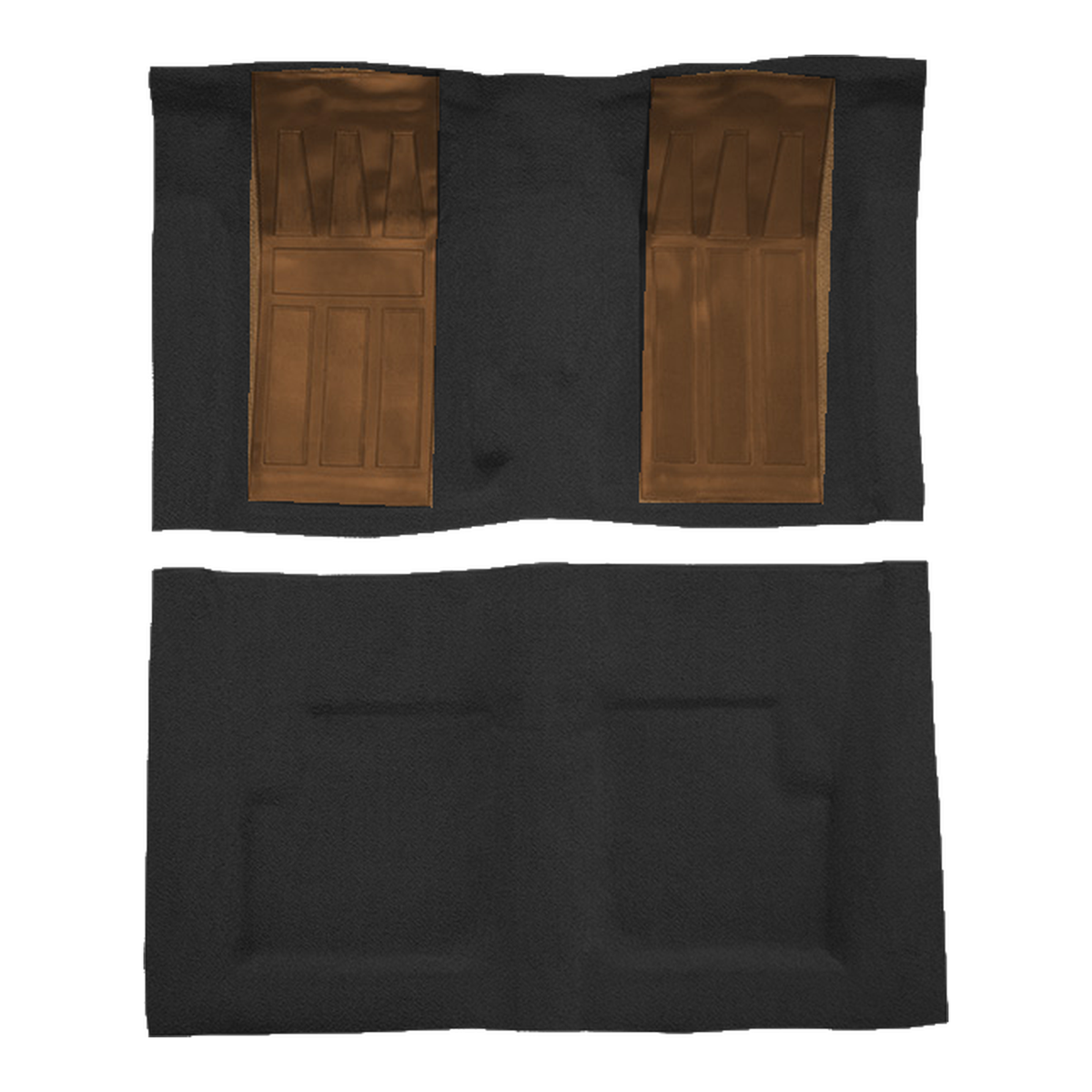 1970-1971 Ford Torino GT 2DR Conv 4spd w/ 2 Fawn Inserts Loop Molded Replacement Carpet Kit - 2-Piece - product image