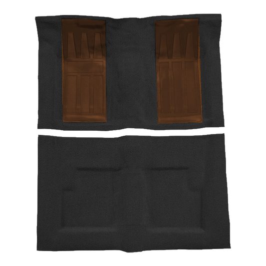 1971 Ford Torino GT 2DR Conv Auto w/ 2 Dark Saddle Ins Loop Molded Replacement Carpet Kit - 2-Piece - product image