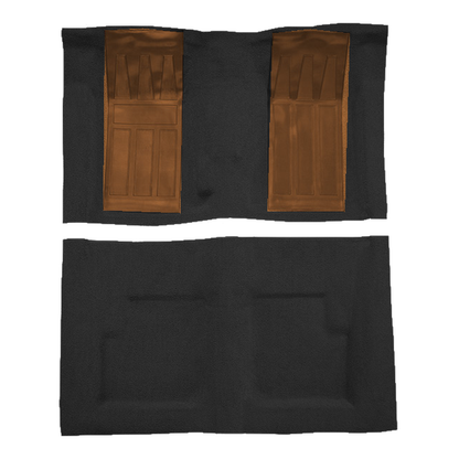 1971 Ford Torino GT 2DR Conv 4spd w/ 2 Dark Saddle Ins Loop Molded Replacement Carpet Kit - 2-Piece - product image