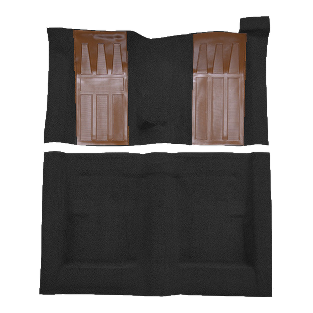 1971 Ford Torino GT 2DR HT/FB 4spd w/ 2 Dark Saddle Ins Loop Molded Replacement Carpet Kit - 2-Piece - product image