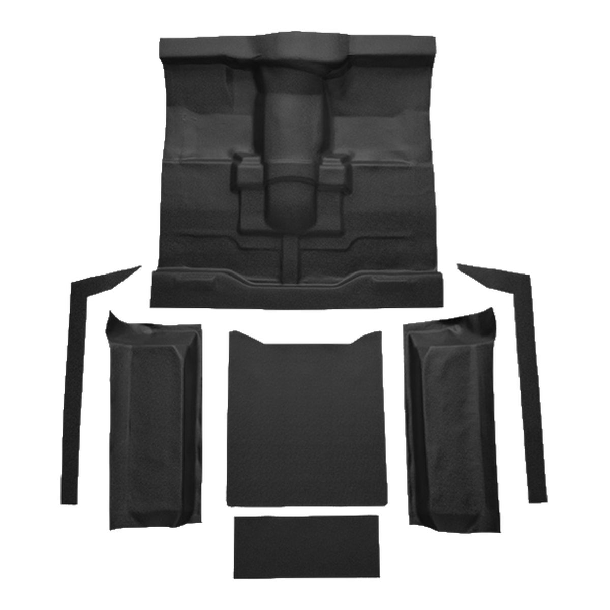 1976-1986 Jeep CJ7 Complete Vinyl Molded Flooring - 7-Piece - product image