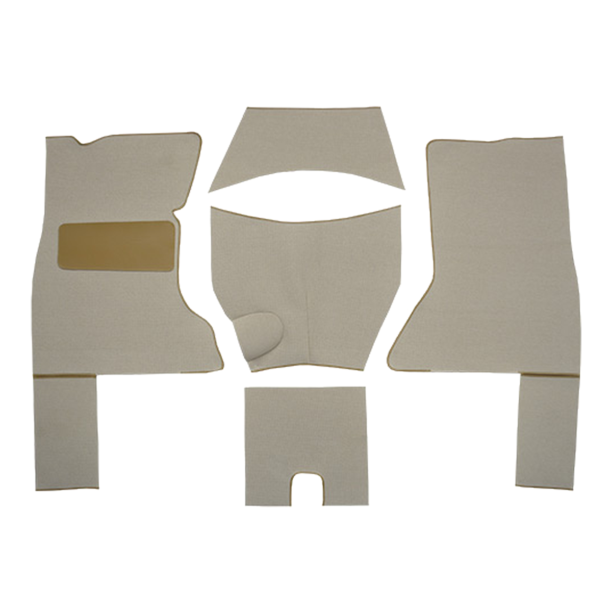 1953-1955 Chevrolet Corvette Complete Grospoint Replacement Carpet Kit - 5-Piece - product image