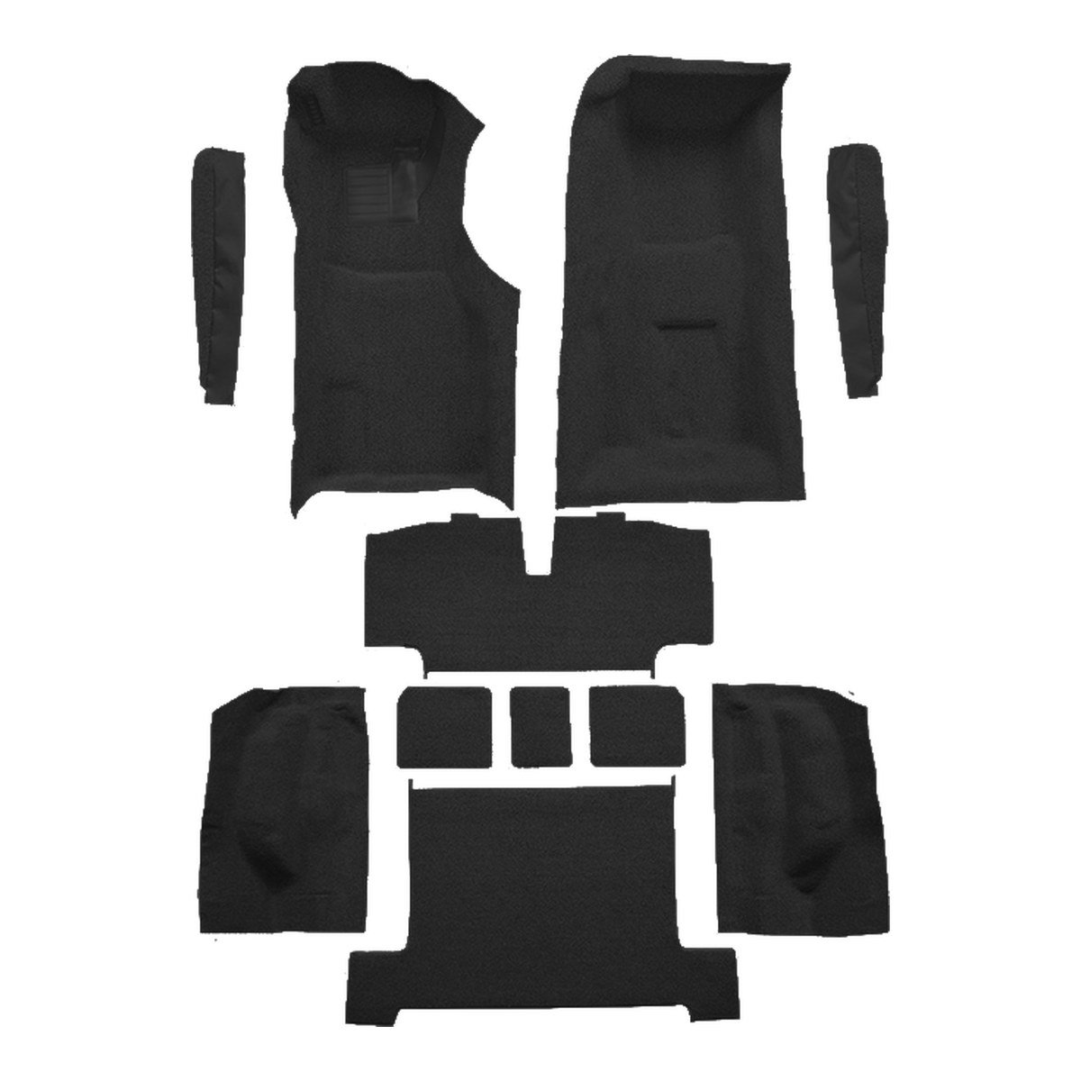 1969 Chevy Corvette 4spd Complete w/ Pad & Toe Pad Cutpile Molded Replacement Carpet Kit - 11-Piece - product image