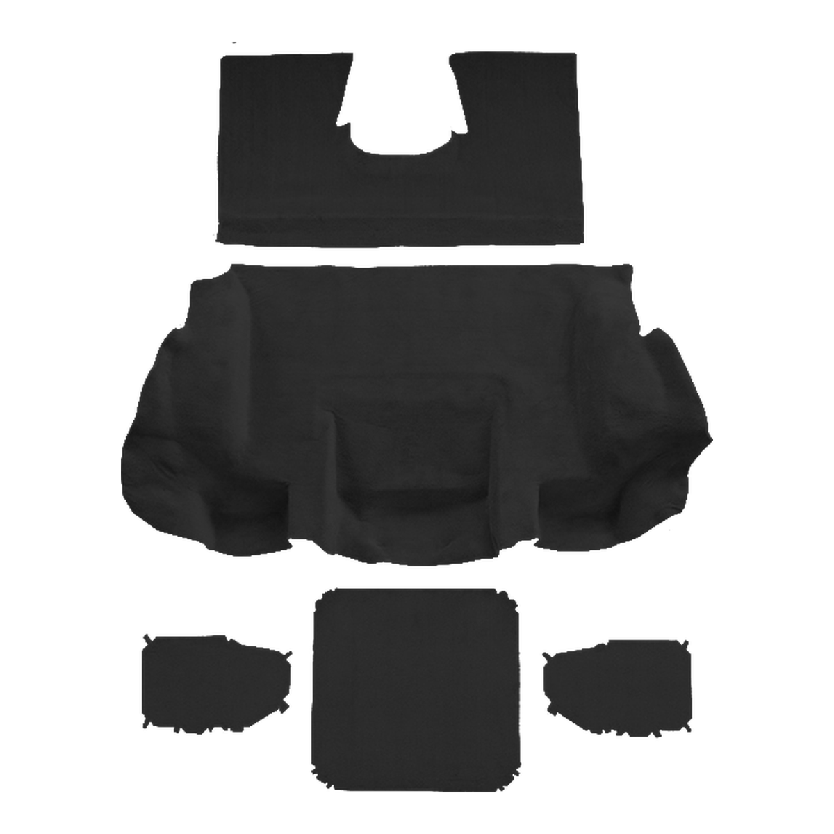 2001-2004 Chevy Corvette Conv Rear Truvette Molded Replacement Carpet Kit w/ Mass Backing - 5-Piece - product image