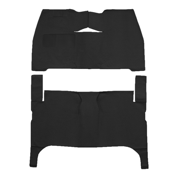 Illustration of 1953-1954 Chevrolet Bel Air ACC Loop cut-and-sewn carpet in 01 Black, digitally r...