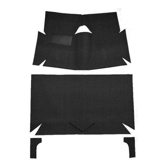 Illustration of 1963-1966 American Motors Ambassador ACC Loop cut-and-sewn carpet in 01 Black, di...