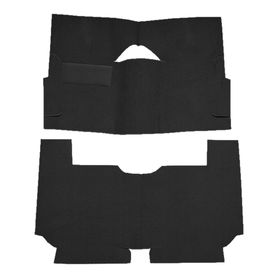 Illustration of 1967-1969 American Motors Rebel ACC Loop cut-and-sewn carpet in 01 Black, digital...