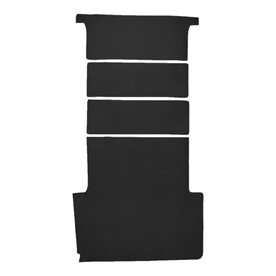 Illustration of 1971-1973 American Motors Matador ACC Loop cargo area carpet in 01 Black, digital...