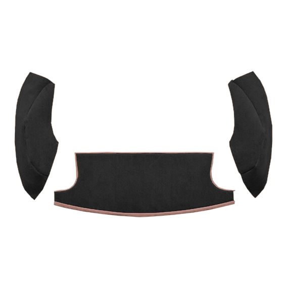 Illustration of 1968 American Motors AMX ACC Loop cargo area carpet in 01 Black, digitally recolo...