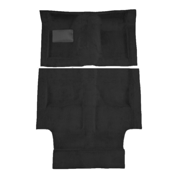 Illustration of 1968 American Motors AMX ACC Loop passenger area carpet in 01 Black, digitally re...