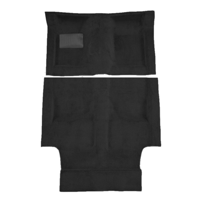 Illustration of 1968 American Motors AMX ACC Loop passenger area carpet in 01 Black, digitally re...