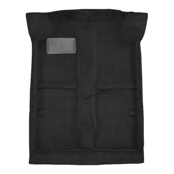 Illustration of 1980-1984 Dodge Colt ACC Cutpile passenger area carpet in 801 Black, digitally re...