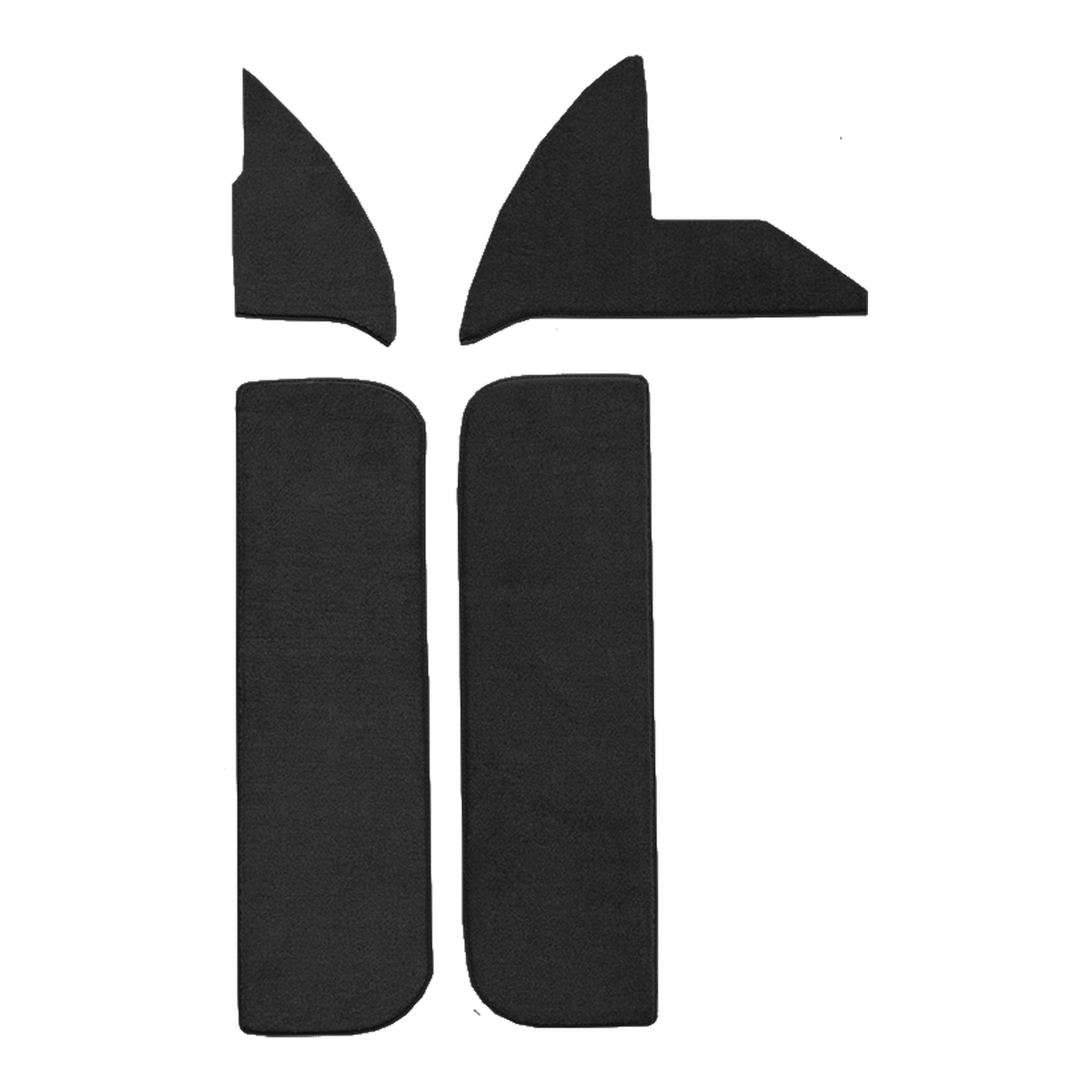 1972-1973 Dodge D200 Pickup Door & Kick Panel Inserts w/ Cardbd Loop Replacement Carpet Kit - 4-Piece - product image