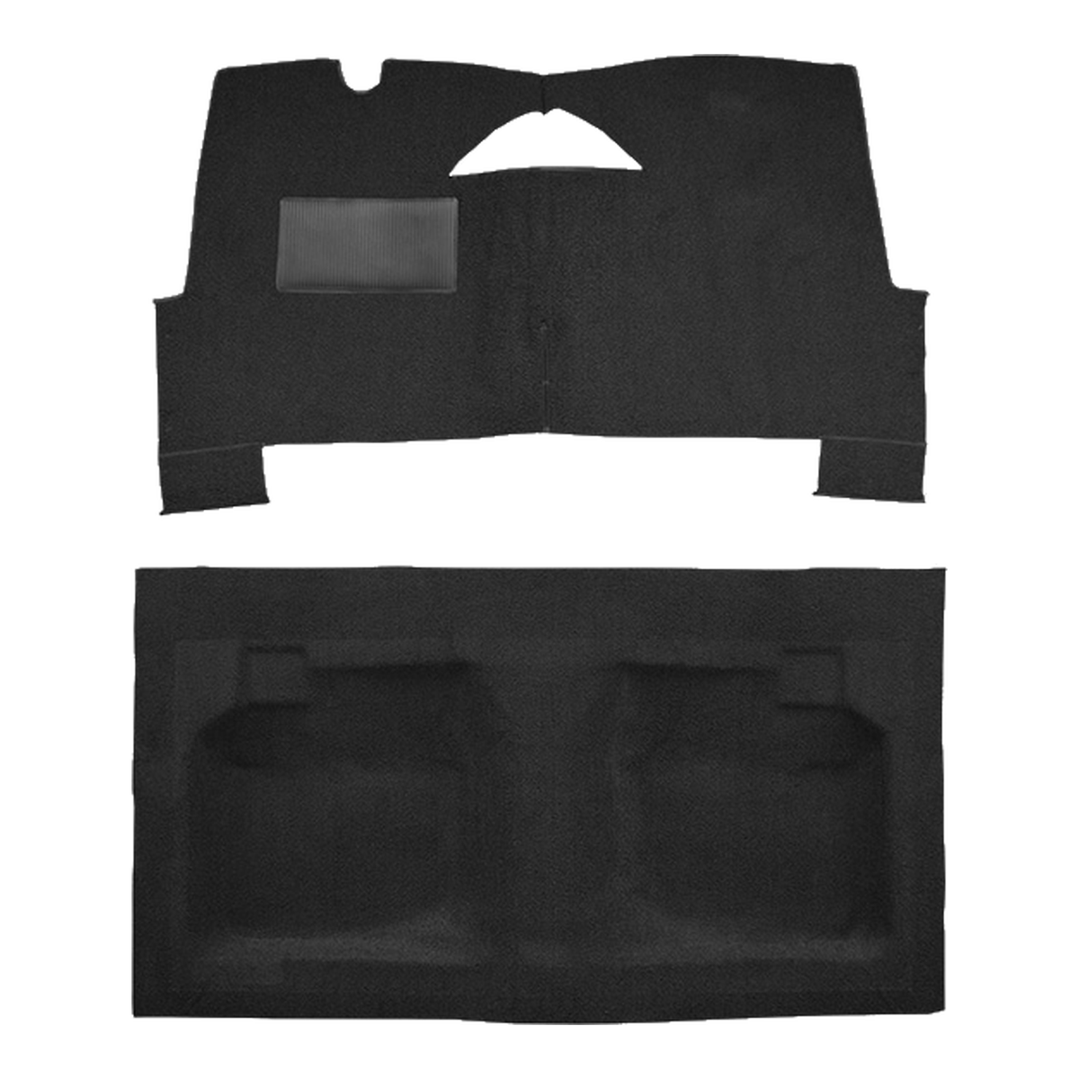 Illustration of 1960 Pontiac Star Chief ACC Loop molded carpet in 01 Black, digitally recolored from the ACC supplier photo