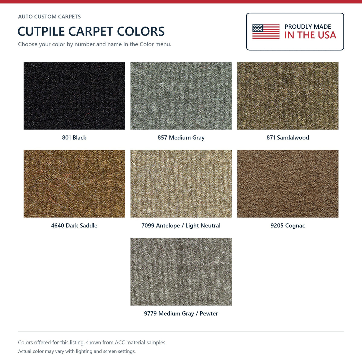 1992-1997 Cadillac Eldorado Cutpile Molded Replacement Carpet Kit - 1-Piece - product details image 9