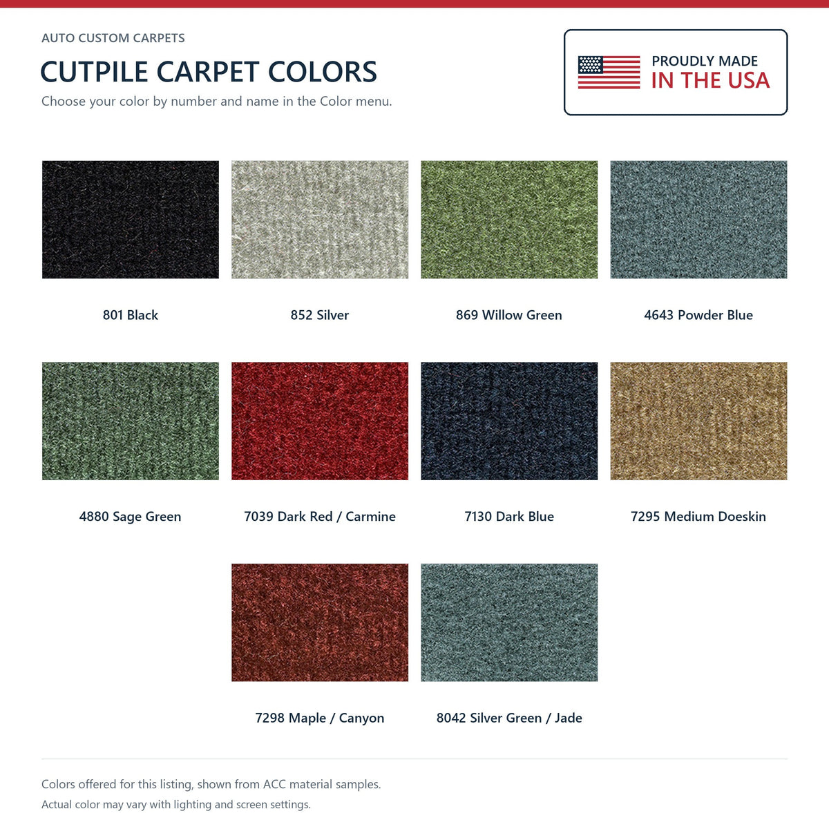 1978-1980 Buick Century 2DR Cutpile Molded Replacement Carpet Kit - 1-Piece - product details image 9