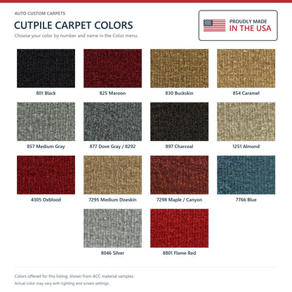 1981-1984 Chevrolet K5 Blazer Complete Cutpile Molded Replacement Carpet Kit - 6-Piece - product details image 9