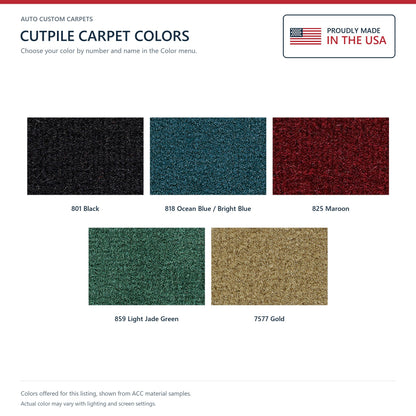 1974-1976 Plymouth Valiant 4DR Auto Cutpile Molded Replacement Carpet Kit - 2-Piece - product details image 9