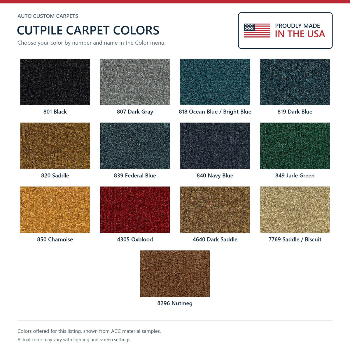 1974-1988 Jeep J10 Reg Cab Pickup Full Floor Cutpile Molded Replacement Carpet Kit - 1-Piece - product details image 9